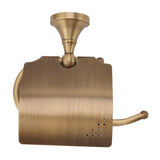 Toilet Paper Holder Wall Mounted Copper Vintage Style Ample Space Scratch Resistant for Washroom Bathroom