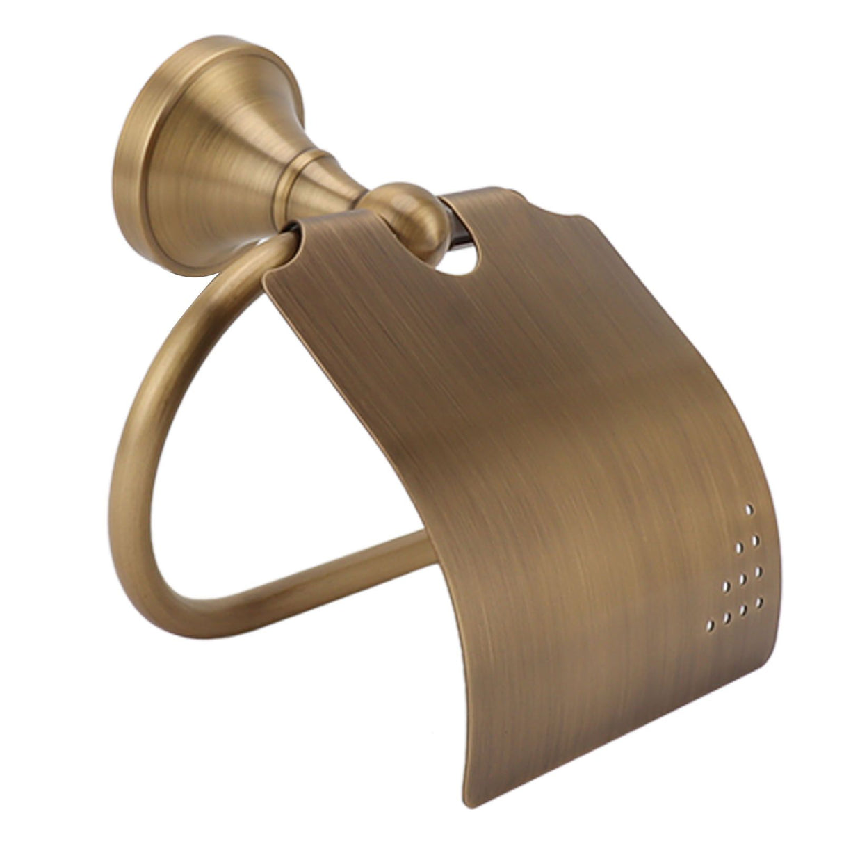 Toilet Paper Holder Wall Mounted Copper Vintage Style Ample Space Scratch Resistant for Washroom Bathroom