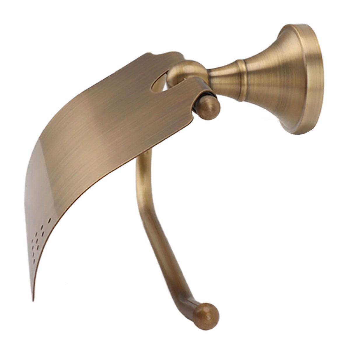 Toilet Paper Holder Wall Mounted Copper Vintage Style Ample Space Scratch Resistant for Washroom Bathroom