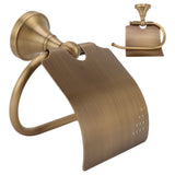 Toilet Paper Holder Wall Mounted Copper Vintage Style Ample Space Scratch Resistant for Washroom Bathroom - Extra Image