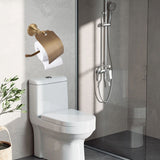Toilet Paper Holder Wall Mounted Copper Vintage Style Ample Space Scratch Resistant for Washroom Bathroom