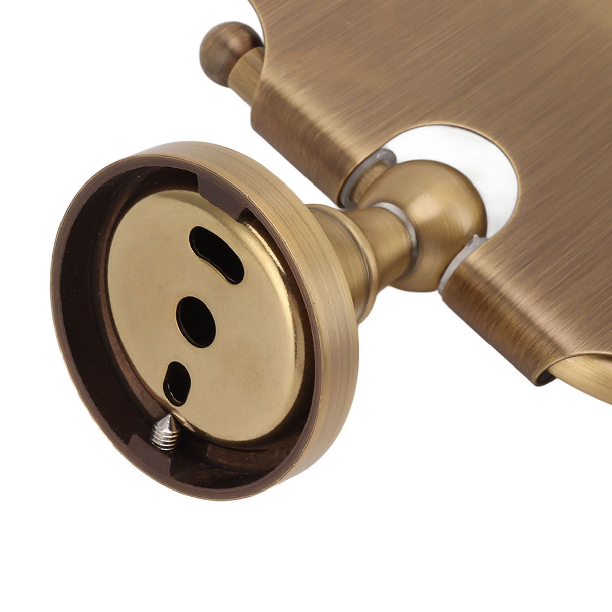 Toilet Paper Holder Wall Mounted Copper Vintage Style Ample Space Scratch Resistant for Washroom Bathroom