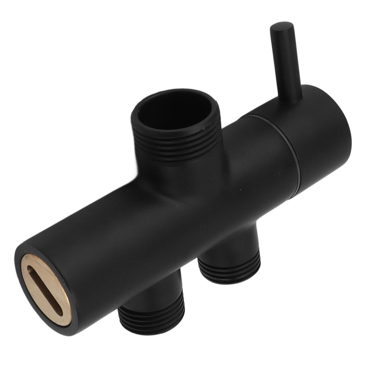 Shower Head Diverter Black Rustproof Leakproof Wall Mounted Shower Arm Diverter Valve for Toilet Sink