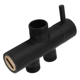 Shower Head Diverter Black Rustproof Leakproof Wall Mounted Shower Arm Diverter Valve for Toilet Sink