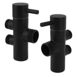 Shower Head Diverter Black Rustproof Leakproof Wall Mounted Shower Arm Diverter Valve for Toilet Sink