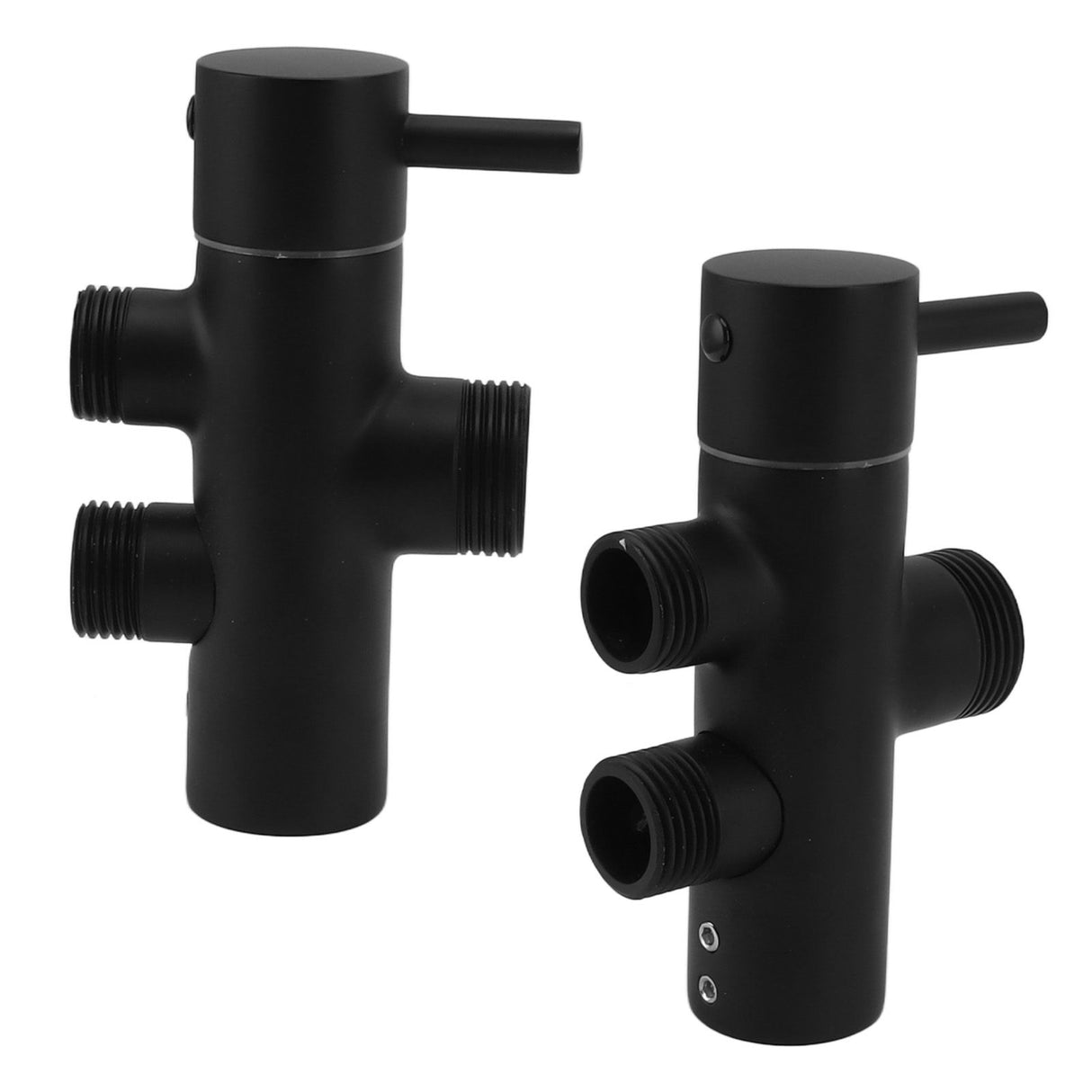Shower Head Diverter Black Rustproof Leakproof Wall Mounted Shower Arm Diverter Valve for Toilet Sink