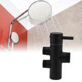Shower Head Diverter Black Rustproof Leakproof Wall Mounted Shower Arm Diverter Valve for Toilet Sink