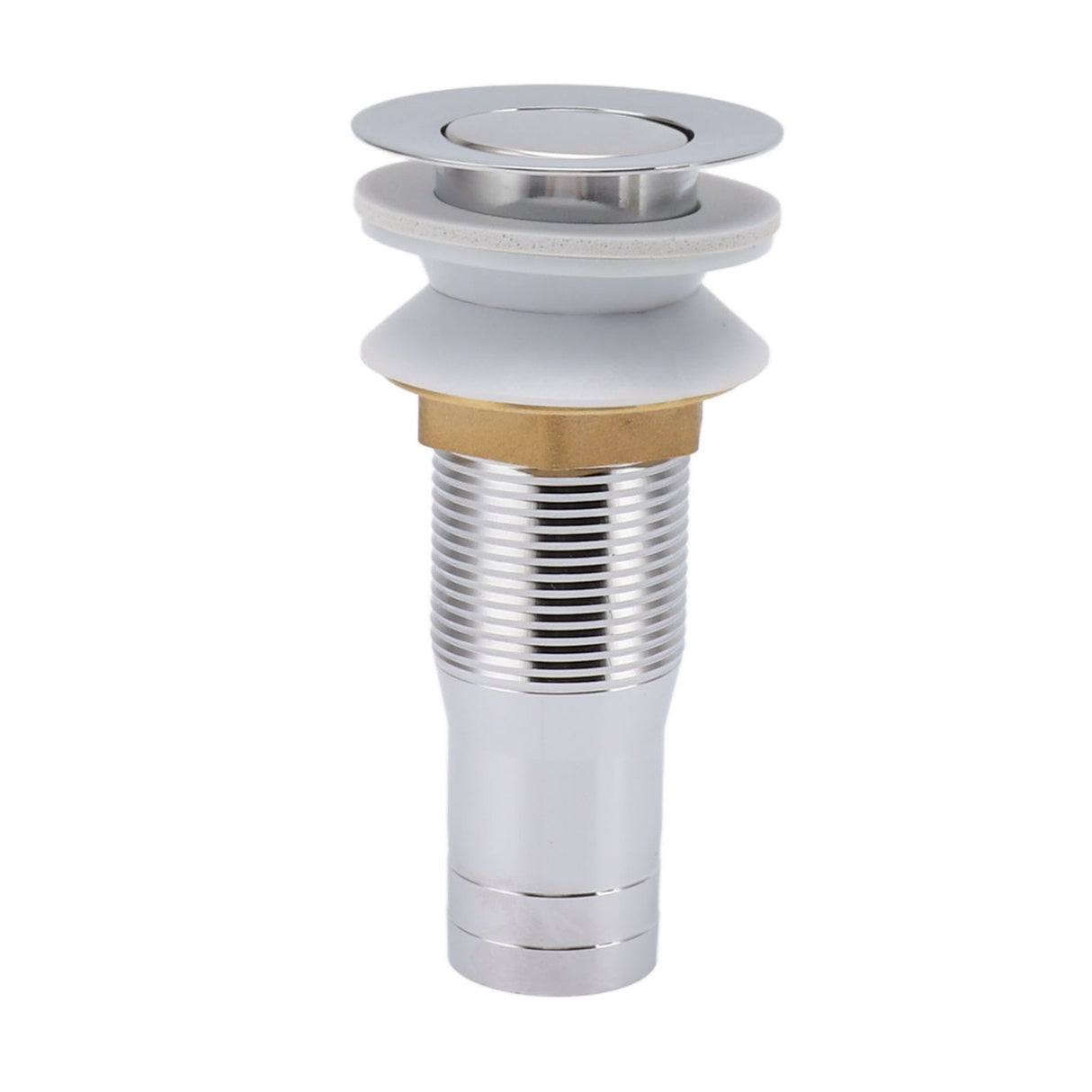 Bathroom Sink Drain Stainless Steel Polished Electroplated Flip Top Anti Blocking Short Vanity Vessel Drain Stopper for Home Kitchen