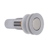 Bathroom Sink Drain Stainless Steel Polished Electroplated Flip Top Anti Blocking Short Vanity Vessel Drain Stopper for Home Kitchen - Front View