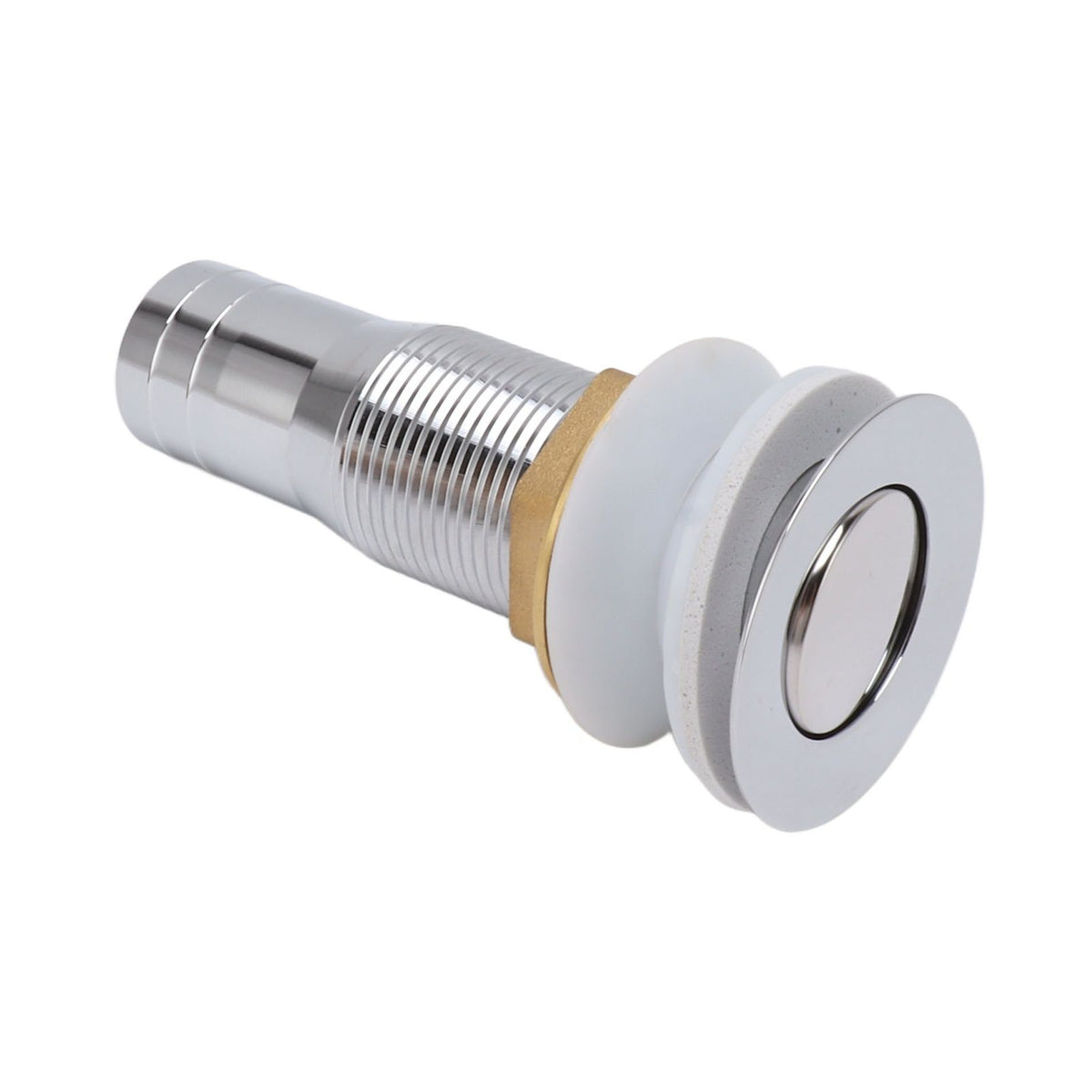 Bathroom Sink Drain Stainless Steel Polished Electroplated Flip Top Anti Blocking Short Vanity Vessel Drain Stopper for Home Kitchen