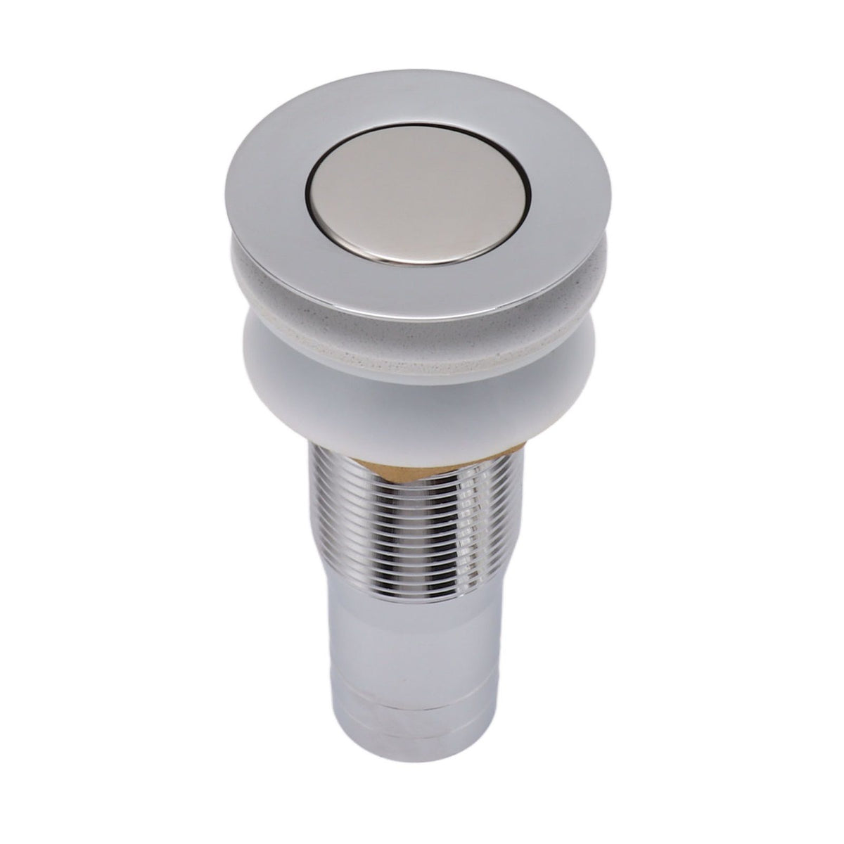 Bathroom Sink Drain Stainless Steel Polished Electroplated Flip Top Anti Blocking Short Vanity Vessel Drain Stopper for Home Kitchen