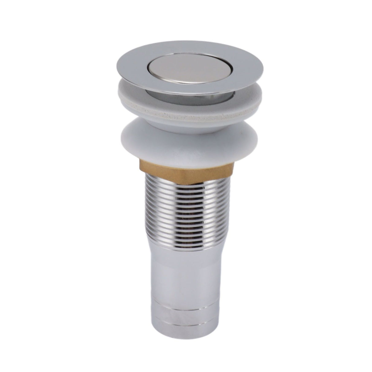 Bathroom Sink Drain Stainless Steel Polished Electroplated Flip Top Anti Blocking Short Vanity Vessel Drain Stopper for Home Kitchen