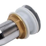 Bathroom Sink Drain Stainless Steel Polished Electroplated Flip Top Anti Blocking Short Vanity Vessel Drain Stopper for Home Kitchen