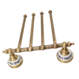 Swivel Towel Bar Antique Brass Towel Rack Rotated Towel Hanger Holder for Bathroom Four Rods