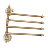 Swivel Towel Bar Antique Brass Towel Rack Rotated Towel Hanger Holder for Bathroom Four Rods - Extra Image