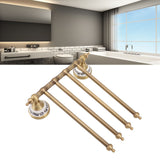 Swivel Towel Bar Antique Brass Towel Rack Rotated Towel Hanger Holder for Bathroom Four Rods - Extra Image