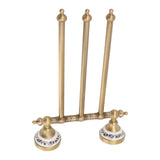 Swivel Towel Bar Antique Brass Towel Rack Rotated Towel Hanger Holder for Bathroom Three Rods - Rear View