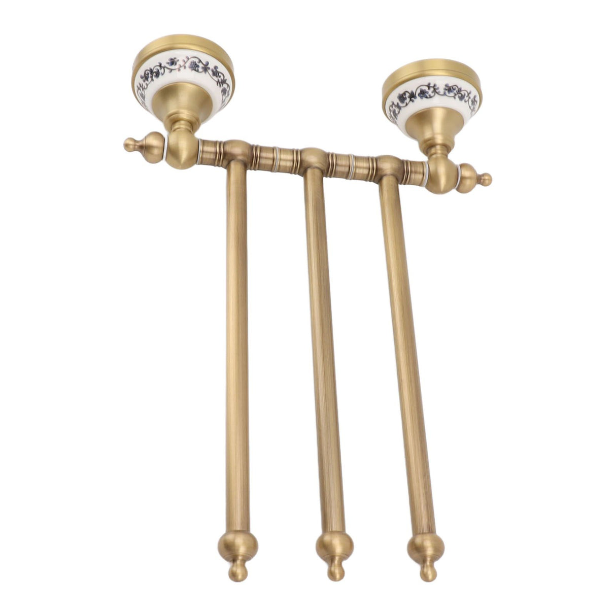 Swivel Towel Bar Antique Brass Towel Rack Rotated Towel Hanger Holder for Bathroom Three Rods