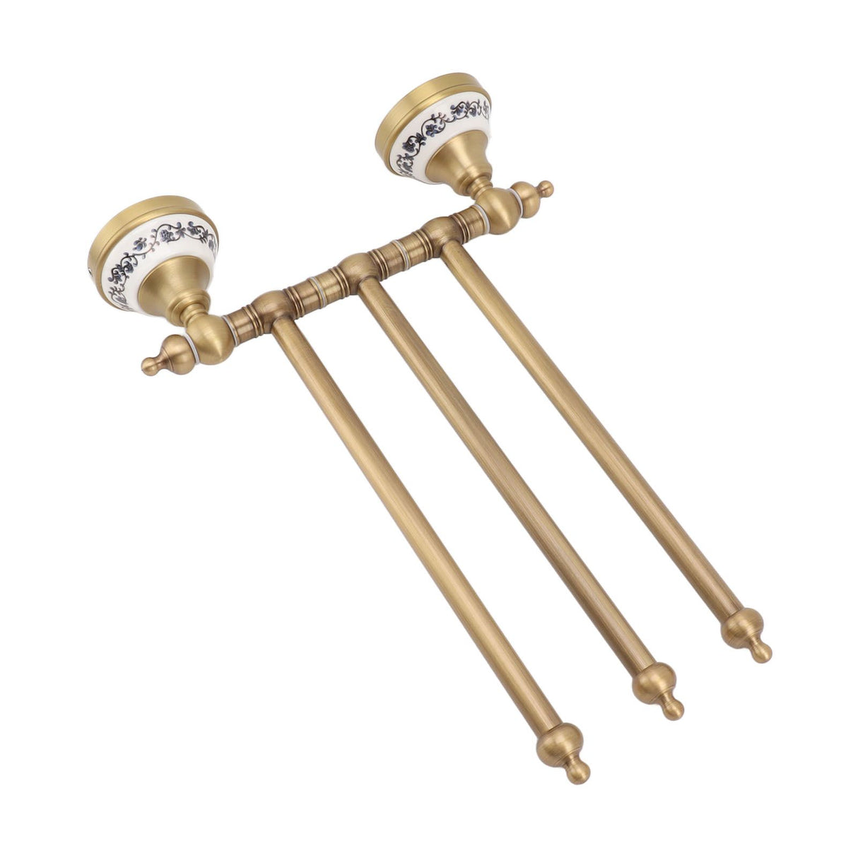 Swivel Towel Bar Antique Brass Towel Rack Rotated Towel Hanger Holder for Bathroom Three Rods