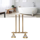 Swivel Towel Bar Antique Brass Towel Rack Rotated Towel Hanger Holder for Bathroom Three Rods - Extra Image