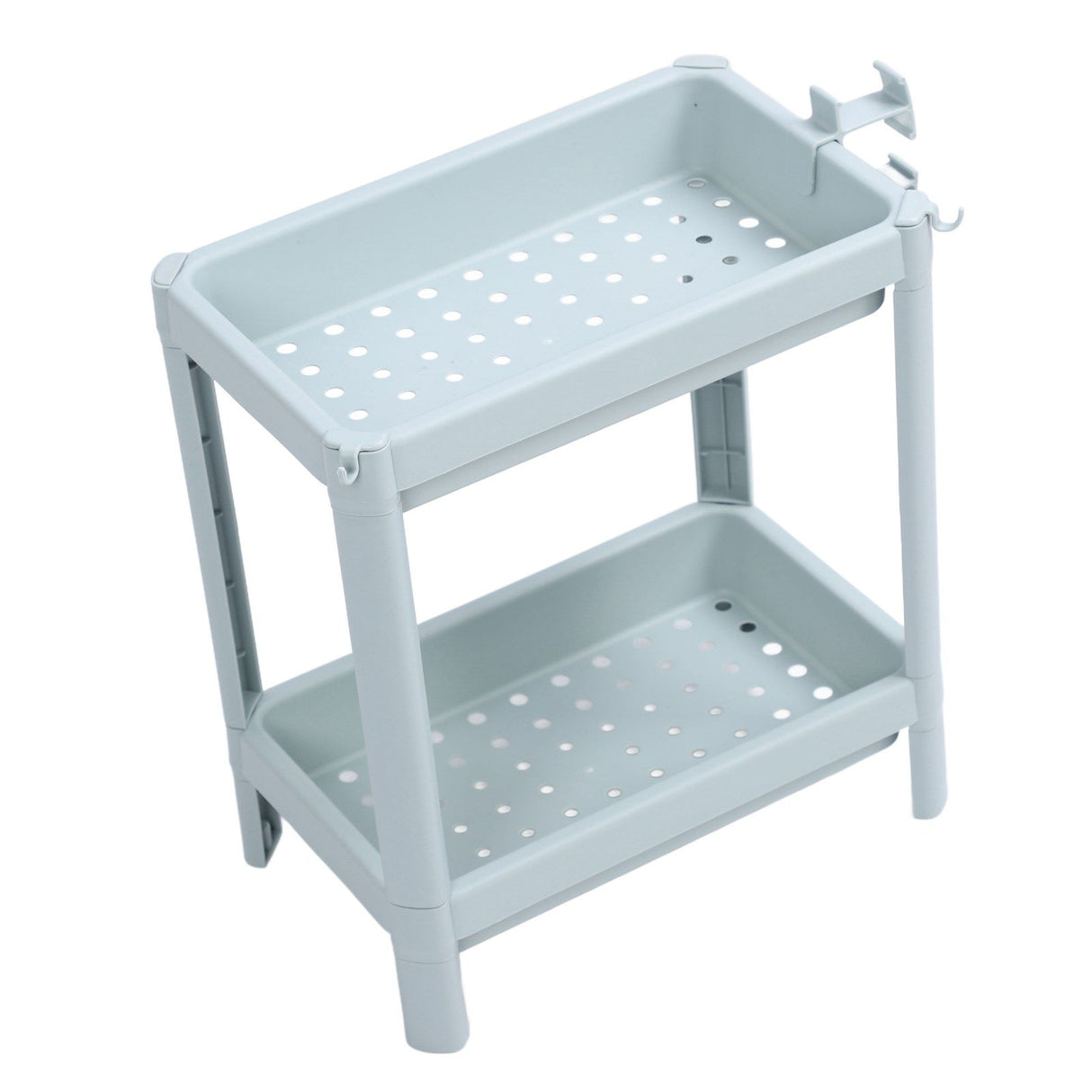 Bathroom Floor Storage Shelf Bathroom Storage Open Shelf Unit Freestanding Corner Rack Shelves Storage Rack Nordic Blue 2 Tier
