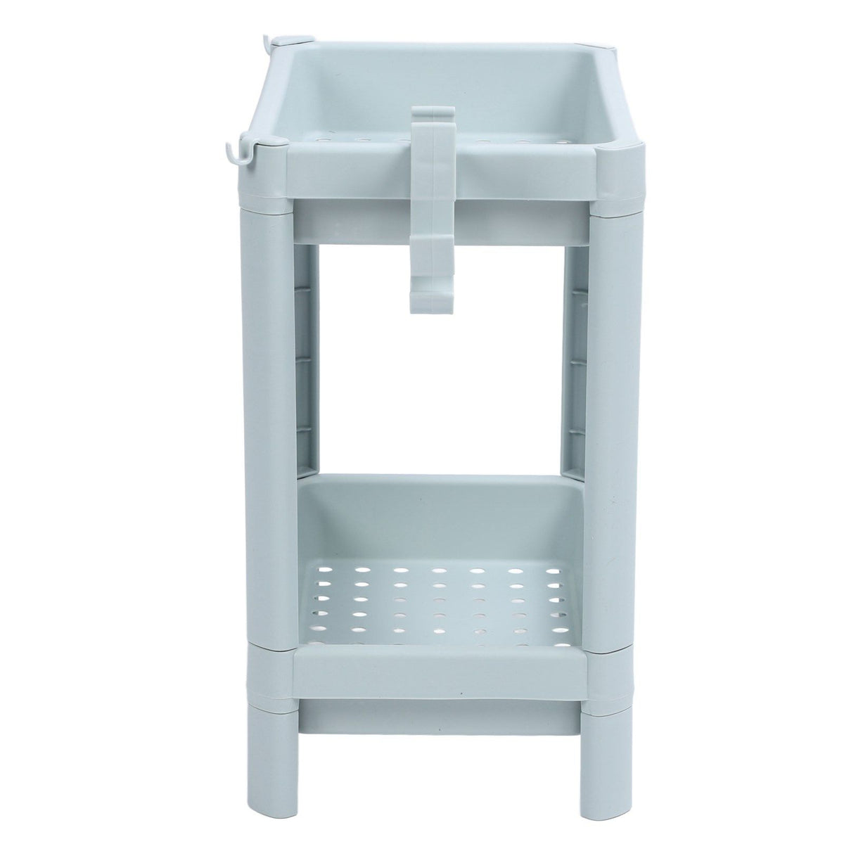Bathroom Floor Storage Shelf Bathroom Storage Open Shelf Unit Freestanding Corner Rack Shelves Storage Rack Nordic Blue 2 Tier