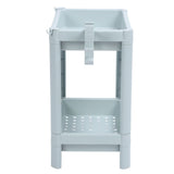 Bathroom Floor Storage Shelf Bathroom Storage Open Shelf Unit Freestanding Corner Rack Shelves Storage Rack Nordic Blue 2 Tier