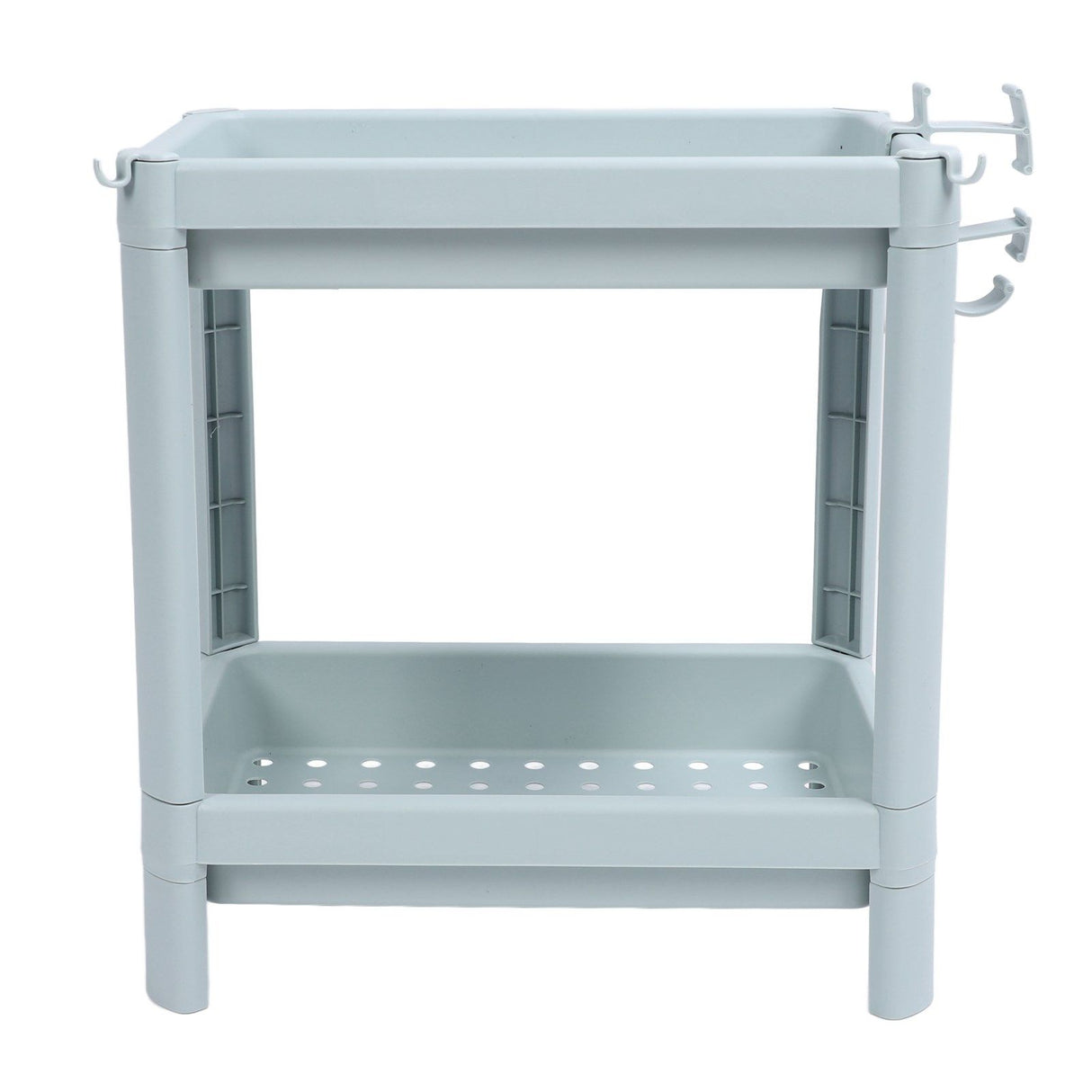 Bathroom Floor Storage Shelf Bathroom Storage Open Shelf Unit Freestanding Corner Rack Shelves Storage Rack Nordic Blue 2 Tier