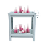 Bathroom Floor Storage Shelf Bathroom Storage Open Shelf Unit Freestanding Corner Rack Shelves Storage Rack Nordic Blue 2 Tier - Extra Image