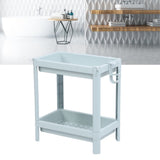 Bathroom Floor Storage Shelf Bathroom Storage Open Shelf Unit Freestanding Corner Rack Shelves Storage Rack Nordic Blue 2 Tier