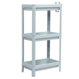 Bathroom Floor Storage Shelf Bathroom Storage Open Shelf Unit Freestanding Corner Rack Shelves Storage Rack Nordic Blue 3 Tier
