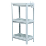 Bathroom Floor Storage Shelf Bathroom Storage Open Shelf Unit Freestanding Corner Rack Shelves Storage Rack Nordic Blue 3 Tier
