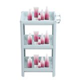 Bathroom Floor Storage Shelf Bathroom Storage Open Shelf Unit Freestanding Corner Rack Shelves Storage Rack Nordic Blue 3 Tier