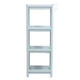 Bathroom Floor Storage Shelf Bathroom Storage Open Shelf Unit Freestanding Corner Rack Shelves Storage Rack Nordic Blue 4 Tier