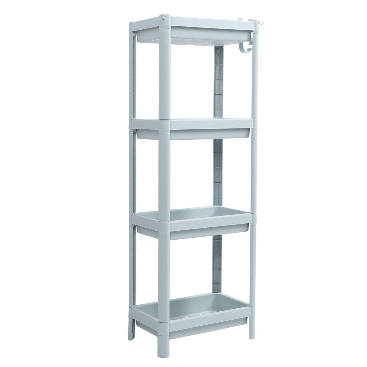 Bathroom Floor Storage Shelf Bathroom Storage Open Shelf Unit Freestanding Corner Rack Shelves Storage Rack Nordic Blue 4 Tier