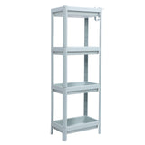 Bathroom Floor Storage Shelf Bathroom Storage Open Shelf Unit Freestanding Corner Rack Shelves Storage Rack Nordic Blue 4 Tier