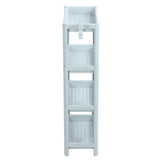 Bathroom Floor Storage Shelf Bathroom Storage Open Shelf Unit Freestanding Corner Rack Shelves Storage Rack Nordic Blue 4 Tier