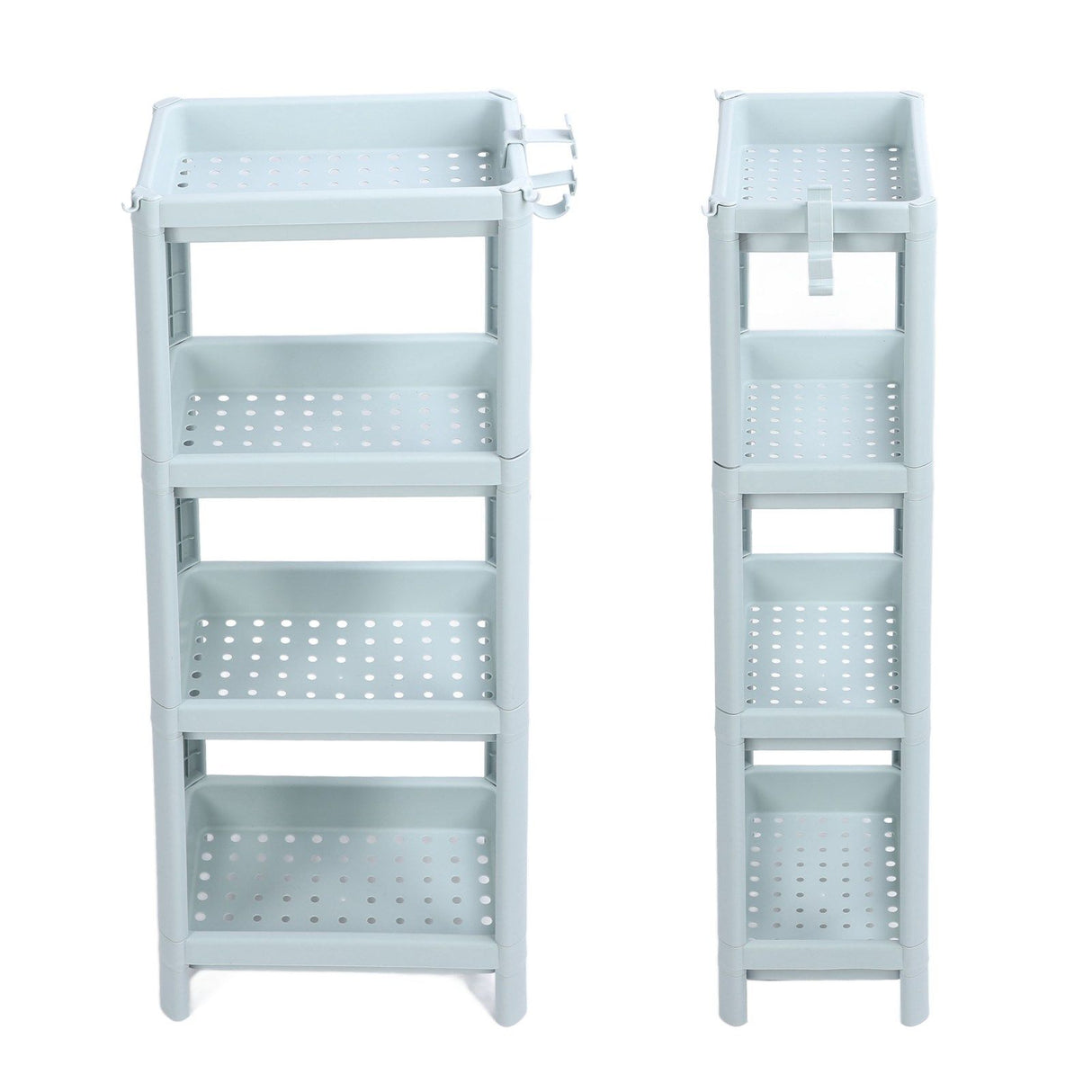 Bathroom Floor Storage Shelf Bathroom Storage Open Shelf Unit Freestanding Corner Rack Shelves Storage Rack Nordic Blue 4 Tier