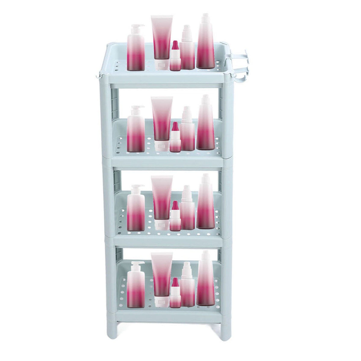 Bathroom Floor Storage Shelf Bathroom Storage Open Shelf Unit Freestanding Corner Rack Shelves Storage Rack Nordic Blue 4 Tier