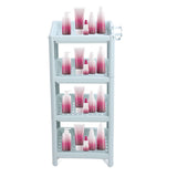 Bathroom Floor Storage Shelf Bathroom Storage Open Shelf Unit Freestanding Corner Rack Shelves Storage Rack Nordic Blue 4 Tier - Extra Image
