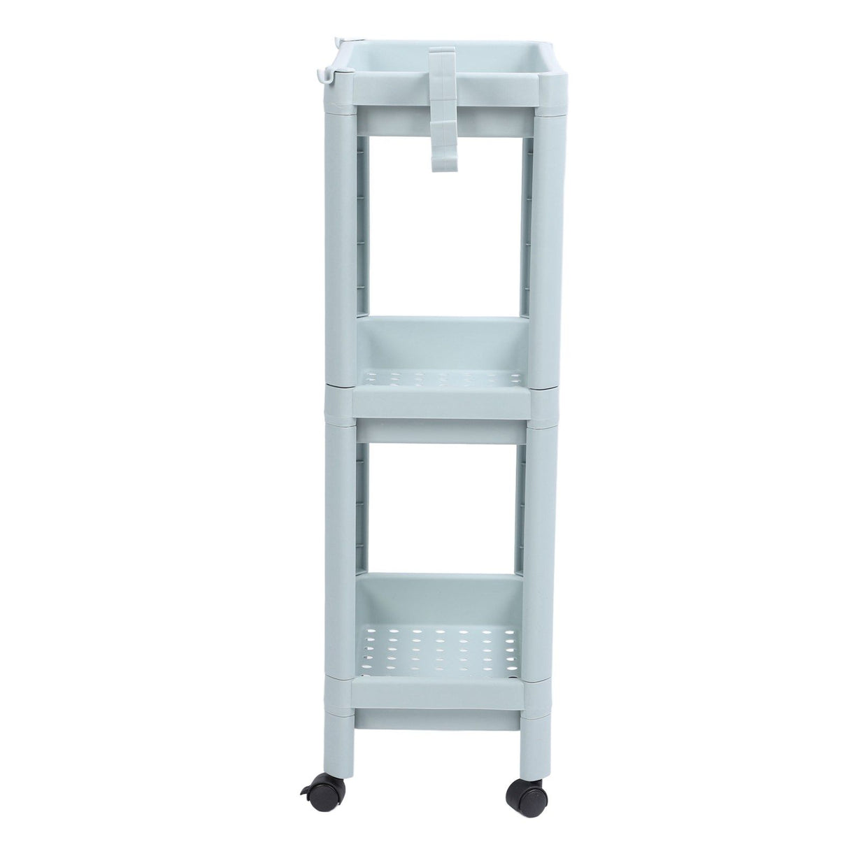 Bathroom Floor Storage Shelf Bathroom Storage Open Shelf Unit Freestanding Corner Rack Shelves Storage Rack Nordic Blue 3 Tier (with Wheels)