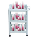 Bathroom Floor Storage Shelf Bathroom Storage Open Shelf Unit Freestanding Corner Rack Shelves Storage Rack Nordic Blue 3 Tier (with Wheels)