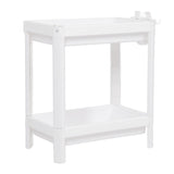 Bathroom Tower Shelf Plastic Freestanding Storage Rack Organizer Multifunctional Shelving Unit for Living Room Bedroom Kitchen White 2 Layers