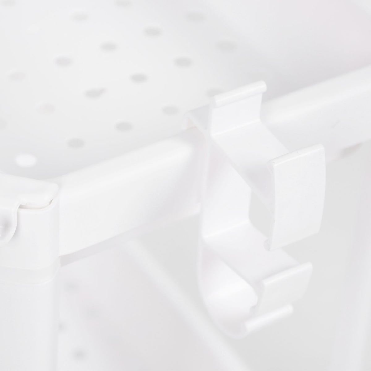 Bathroom Tower Shelf Plastic Freestanding Storage Rack Organizer Multifunctional Shelving Unit for Living Room Bedroom Kitchen White 2 Layers