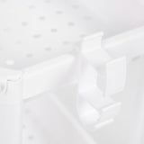 Bathroom Tower Shelf Plastic Freestanding Storage Rack Organizer Multifunctional Shelving Unit for Living Room Bedroom Kitchen White 2 Layers