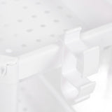 Bathroom Tower Shelf Plastic Freestanding Storage Rack Organizer Multifunctional Shelving Unit for Living Room Bedroom Kitchen White 3 Layers - Extra Image