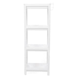 Bathroom Tower Shelf Plastic Freestanding Storage Rack Organizer Multifunctional Shelving Unit for Living Room Bedroom Kitchen White 4 Layers