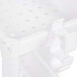 Bathroom Tower Shelf Plastic Freestanding Storage Rack Organizer Multifunctional Shelving Unit for Living Room Bedroom Kitchen White 4 Layers
