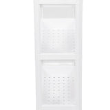 Bathroom Tower Shelf Plastic Freestanding Storage Rack Organizer Multifunctional Shelving Unit for Living Room Bedroom Kitchen White 4 Layers