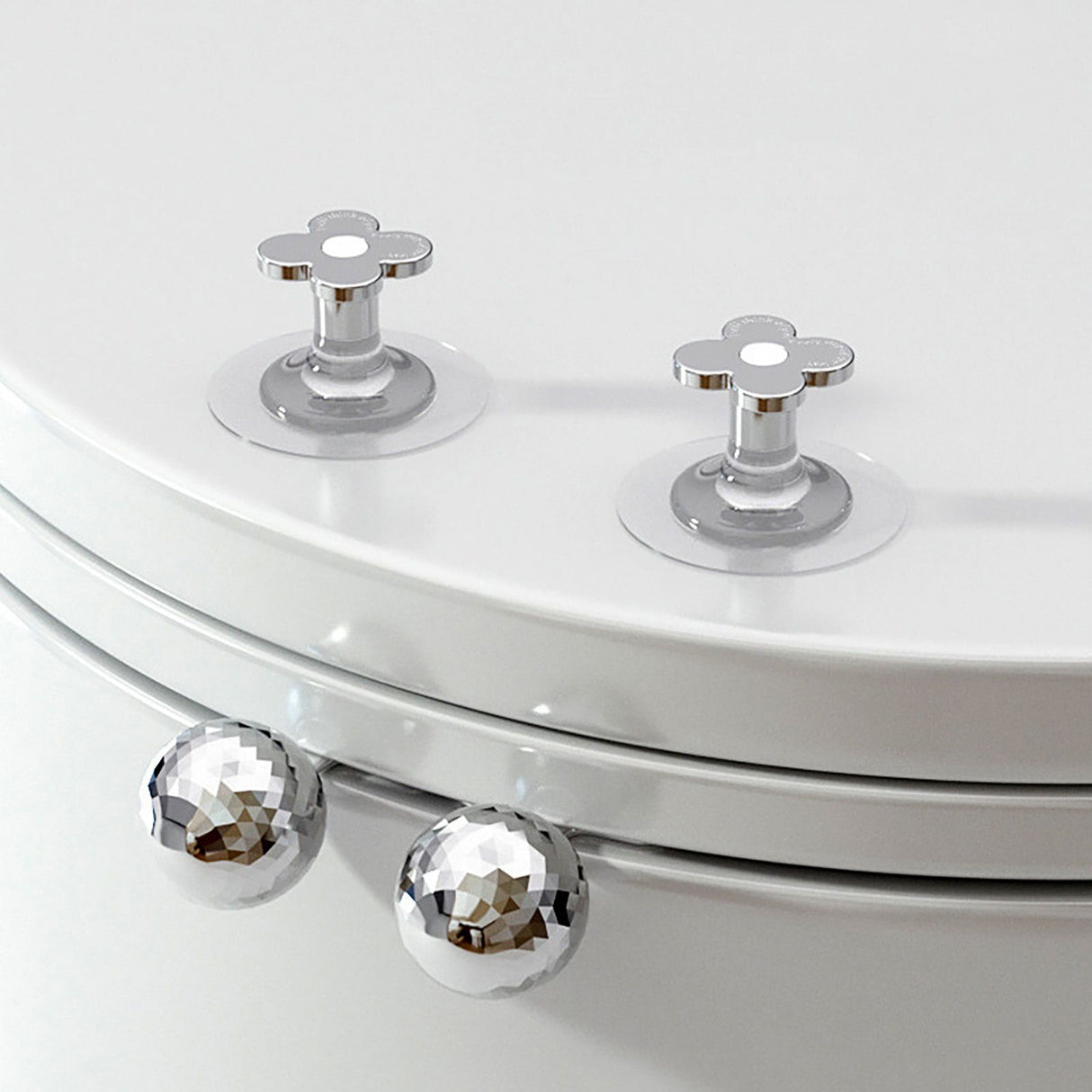 Toilet Lid Handle Toilet Cover Lifter Electroplated Flower Shape Adhesive Easy to Use Toilet Lifter Handle for Bedroom